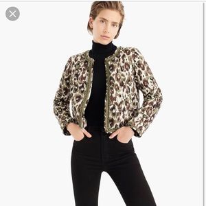 JCrew Quilted Lady Jacket in Autumn Cheetah